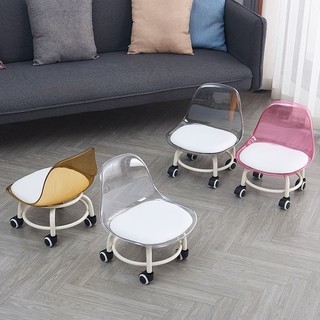 Ghế xoay có tựa lưng thấp, ghế mini có tựa lưng, có nêm da chống nước và bánh xe dễ di chuyển