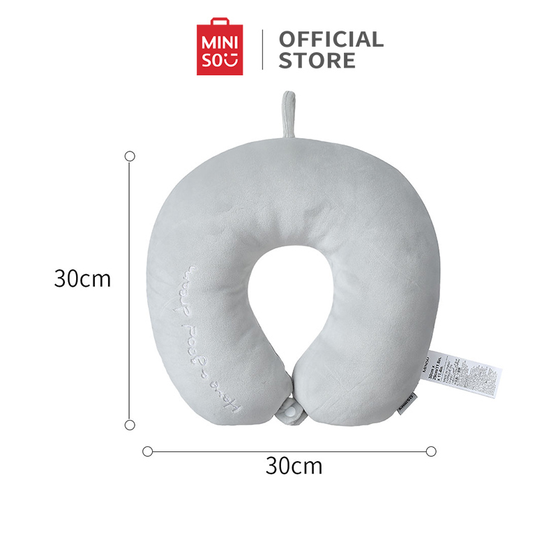 MINISO Classic Series Nối Gối chữ U hai màu Gối cổ Cpine Cổ tử cung Bộ nhớ di động Cotton Văn phòng