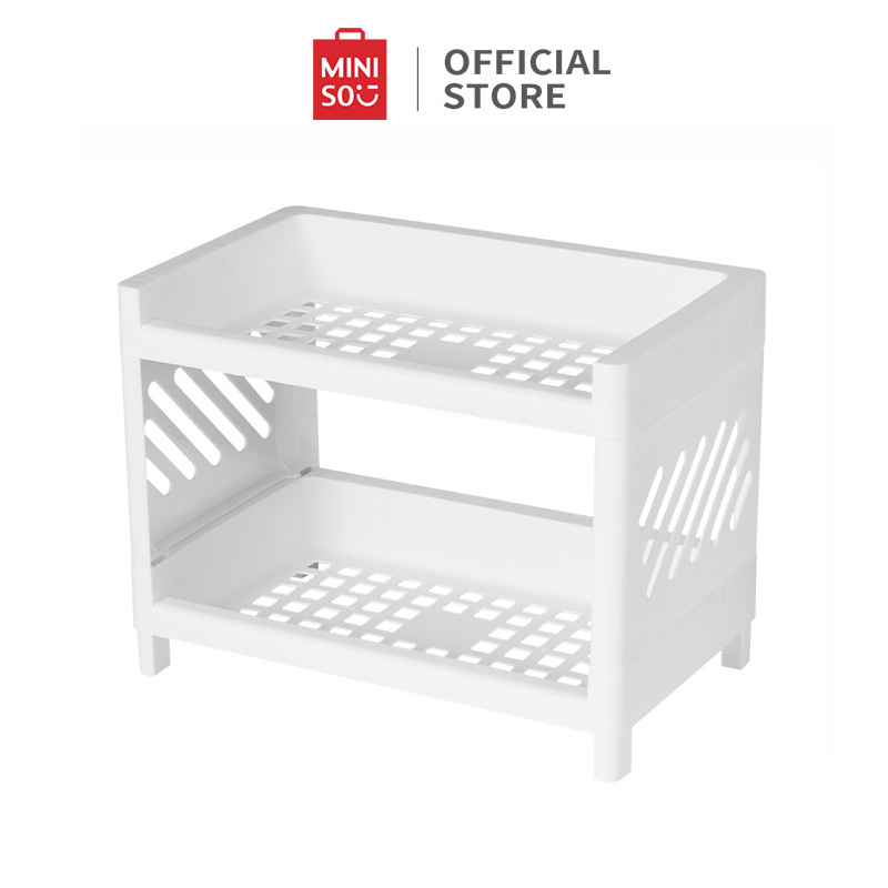 Miniso Để Bàn 2 Lớp Văn Phòng Phẩm Có Giá Để Đồ Ký Túc Xá Nhỏ Rỗng Kệ Mini Hộ Gia Đình Phòng Tắm Bàn Giặt Nhà Tổ Chức