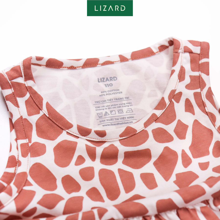 Đầm sát nách bé gái Lizard cotton - 4SP23D040
