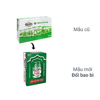 Thùng 24 lon bia Huda 330ml