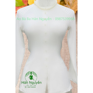 B.a25 - áo bà ba hân nguyễn lụa trơn tầm ý dây kéo