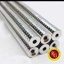 Nam châm viên 10x3, lỗ vát 4mm làm câu cá, bắt vít