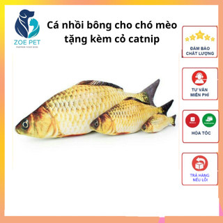Cá nhồi bông hình cá chép - tặng kèm cỏ catnip