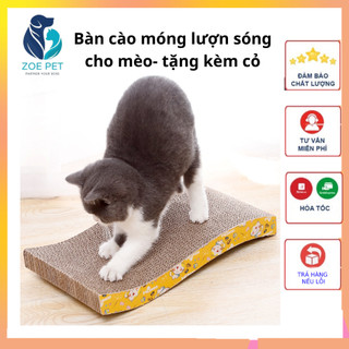 Bàn cào móng lượn sóng - tặng kèm catnip