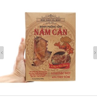 BÁNH PHỒNG TÔM NĂM CĂN hộp 500g (ĐẶC SẢN CÀ MAU, loại Đặc Biệt 45% thịt tôm)