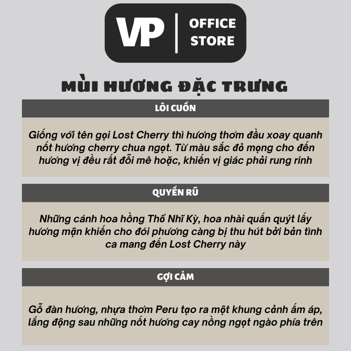 Nước hoa nam nữ mini chiết TOM FORD LOST CHERRY 10ml chính hãng lôi cuốn, quyến rũ, gợi cảm