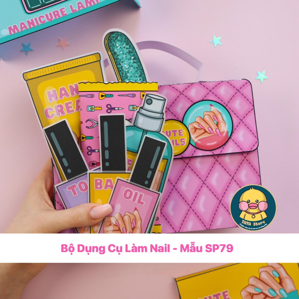 Ngôi Nhà Búp Bê Bằng Giấy - Bộ Dụng Cụ Làm Nail - Mẫu SP79