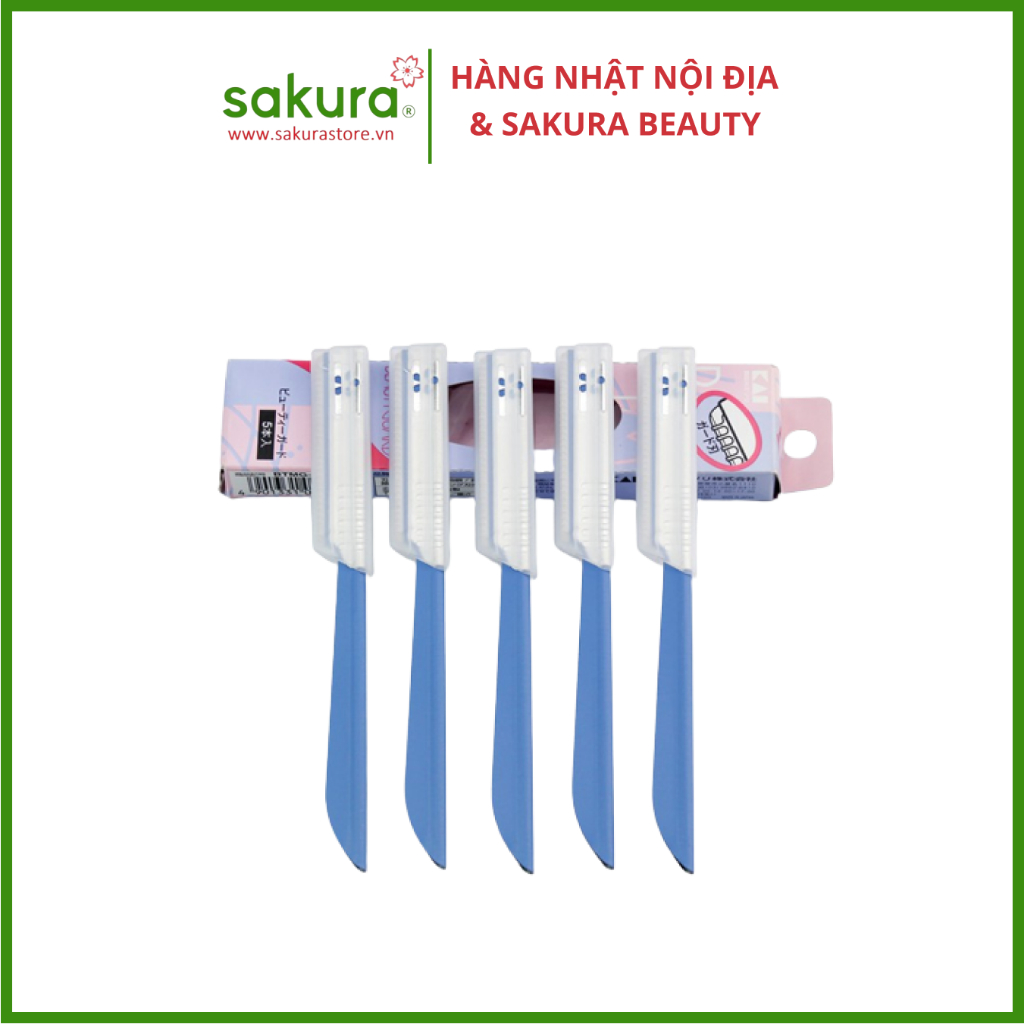 Set 5 dao cạo cho nữ KAI (có lớp bảo vệ) - Hàng Nhật nội địa