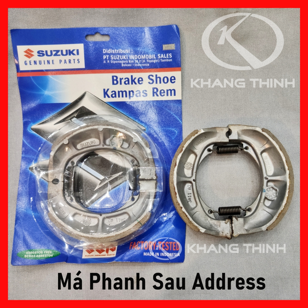 Bố thắng - má phanh Suzuki Address 110 - Hàng Chính Hãng