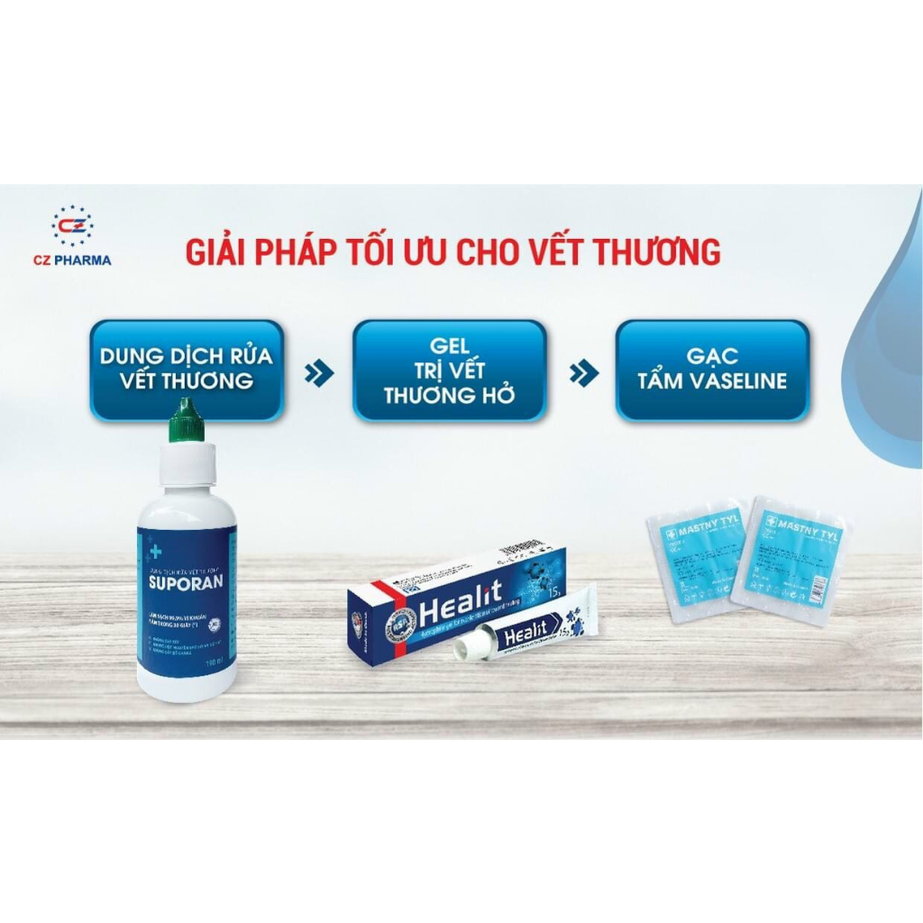 Healit - Gel Bôi Vết Thương Hở,Vết Bỏng,Vết Loét, Giúp Lành Thương Nhanh,Hạn Chế Sẹo Xấu, Nhập Khẩu Cộng Hoà Séc