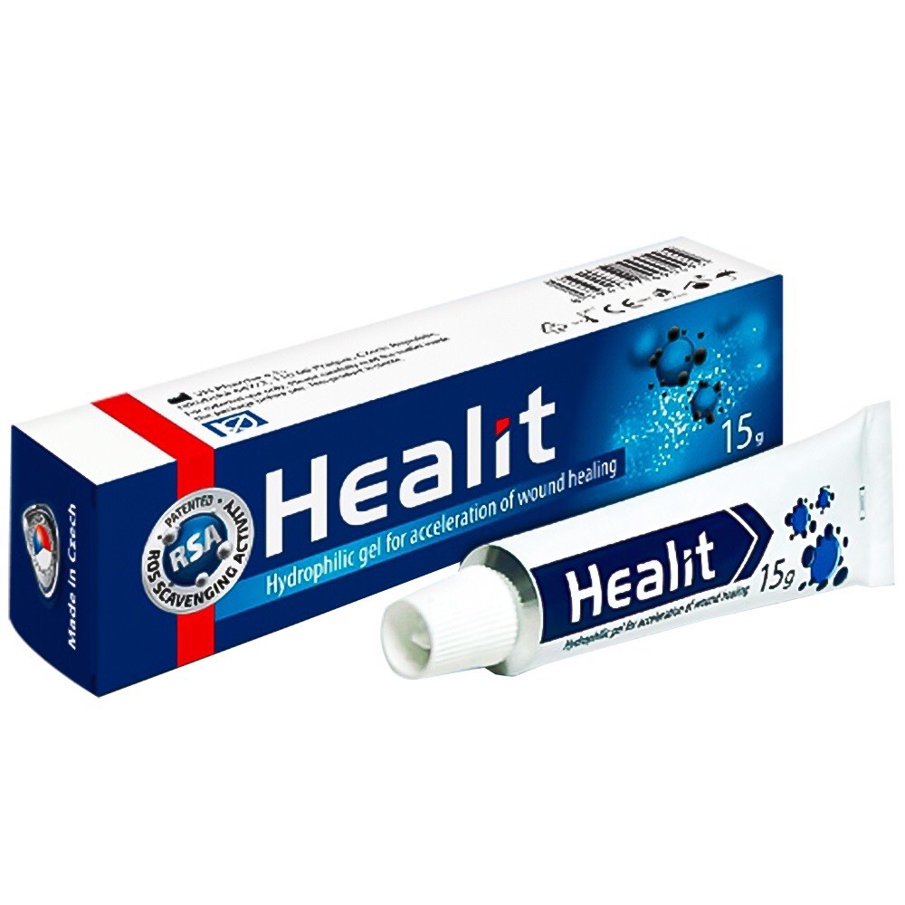 Healit - Gel Bôi Vết Thương Hở,Vết Bỏng,Vết Loét, Giúp Lành Thương Nhanh,Hạn Chế Sẹo Xấu, Nhập Khẩu Cộng Hoà Séc