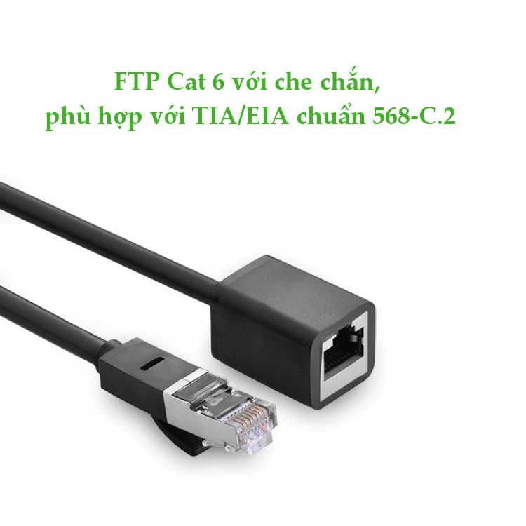 Cáp mạng đúc sẵn Cat6 nối dài 0,5m chính hãng Ugreen 11278 cao cấp