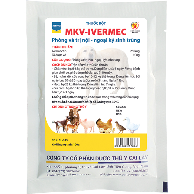 MKV IVERMEC chó mèo heo trâu bò dê