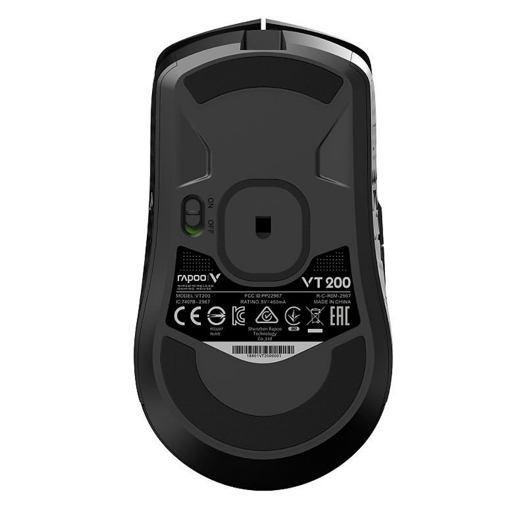 Chuột Gaming Không Dây Rapoo VT200 | 5000DPI | 7 Mức DPI | LED 16 Triệu Màu - Hàng Chính Hãng