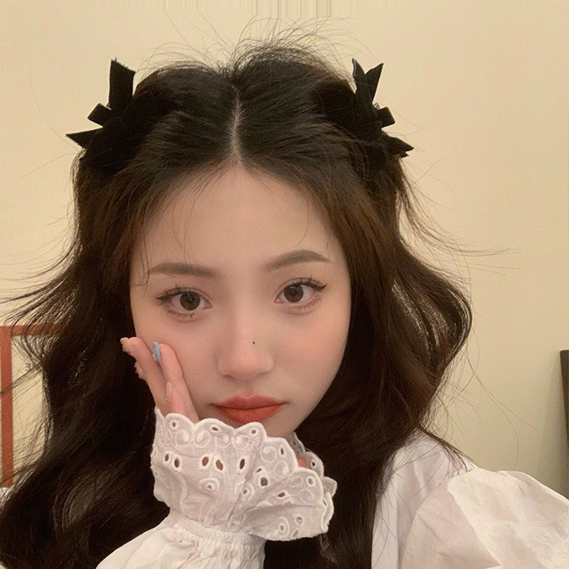 Kẹp tóc nơ nhung cute hot Douyin cho bạn nữ