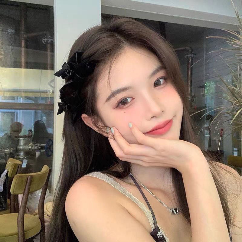Kẹp tóc nơ nhung cute hot Douyin cho bạn nữ