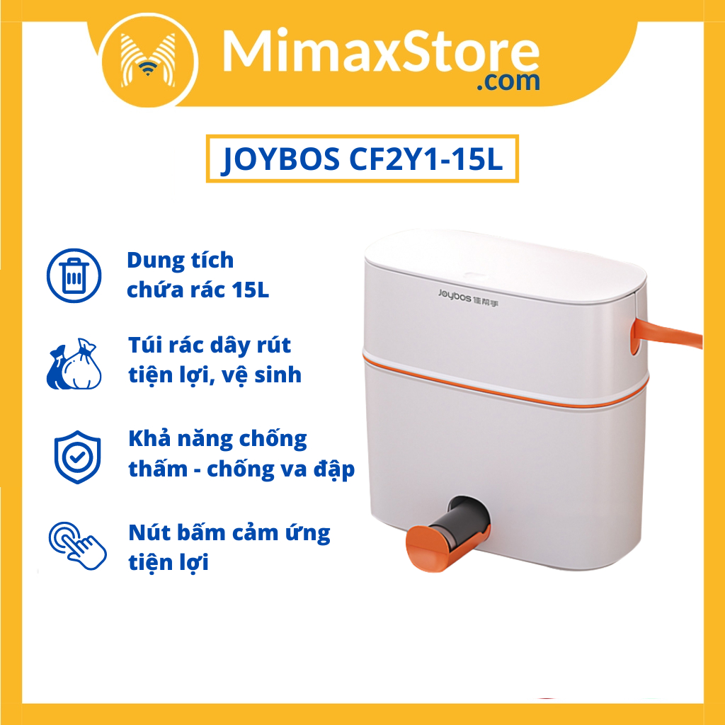 [Hỏa Tốc - HCM] Thùng Rác Thông Minh Tự Động Đóng Gói Joybos CF2Y1-15L | Hàng Chính Hãng | Mimax Store