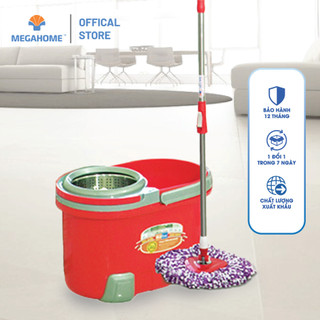 Bộ Lau Nhà Xmop GRAND Megahome sử dụng mâm lau nhà tam giác độc đáo cây lau xoay 360 độ