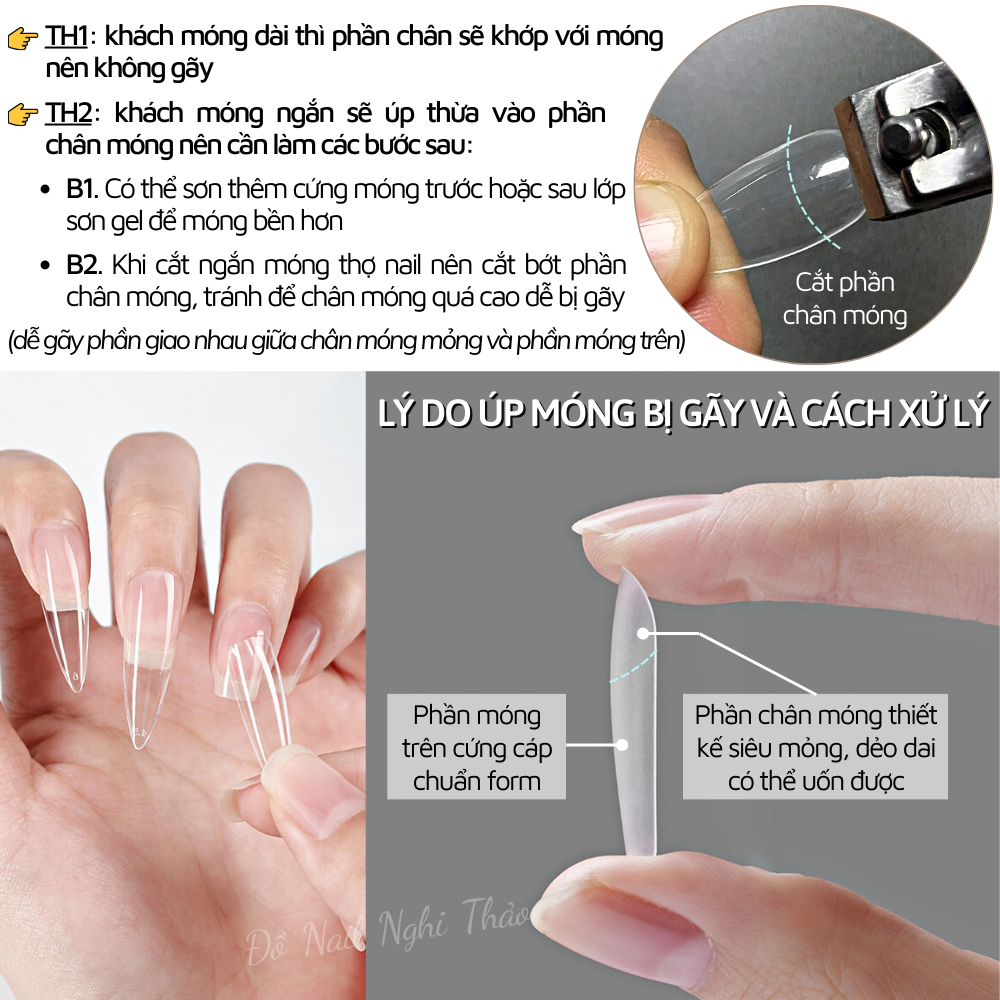 Móng úp tay JELIVA hộp 500 móng