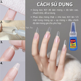 Móng úp tay JELIVA hộp 500 móng Nghi Thảo