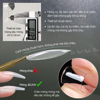Móng úp tay JELIVA hộp 500 móng Nghi Thảo