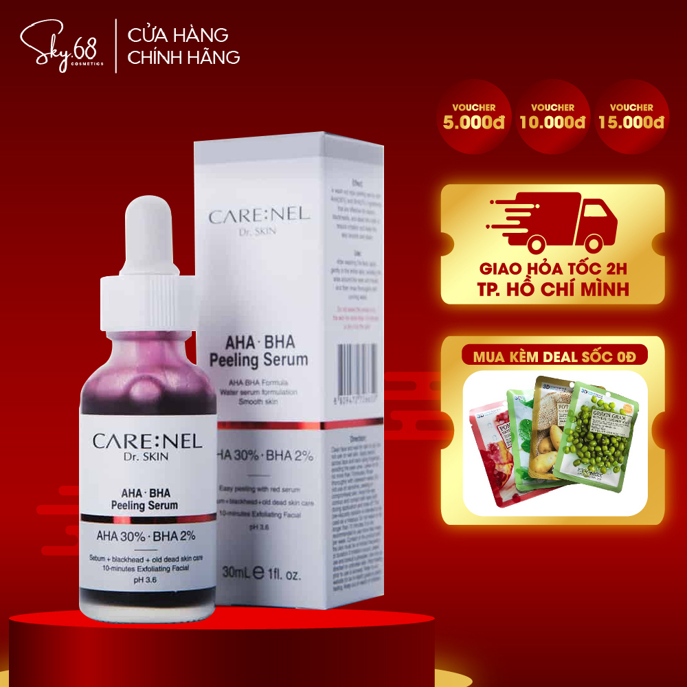 Tinh Chất Tẩy Tế Bào Chết Care:nel AHA 30% BHA 2% Peeling Serum 30ml