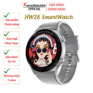 Đồng hồ thông minh Nam HW26 Smart Watch mặt tròn có kho hơn 200 mặt đồng hồ đo nhịp tim huyết áp KstoreWatchVn