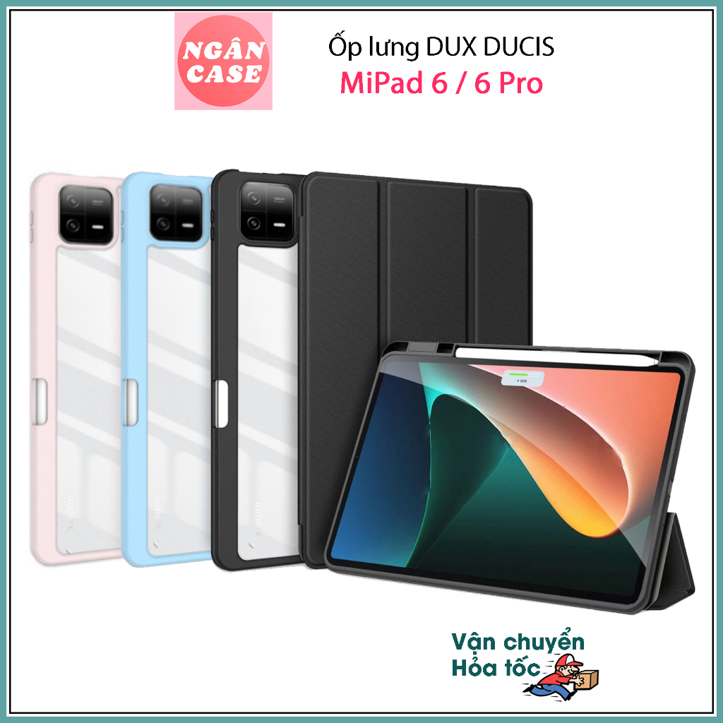 Bao da DUX DUCIS MiPad 6/ 6 Pro/ MiPad 7/ 7 Pro (TOBY SERIES) - Mặt lưng trong, Có Khay Đựng Bút