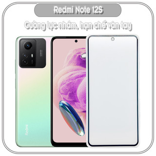 Cường lực nhám cho Redmi Note 12S, hạn chế vân tay - Full viền Đen