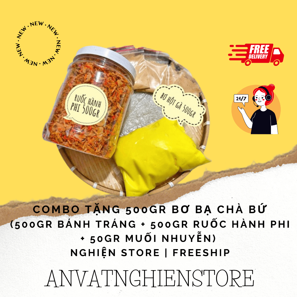 Combo bánh tráng phơi sương 500gr - Tặng 500Gr Bơ Bự chà bá