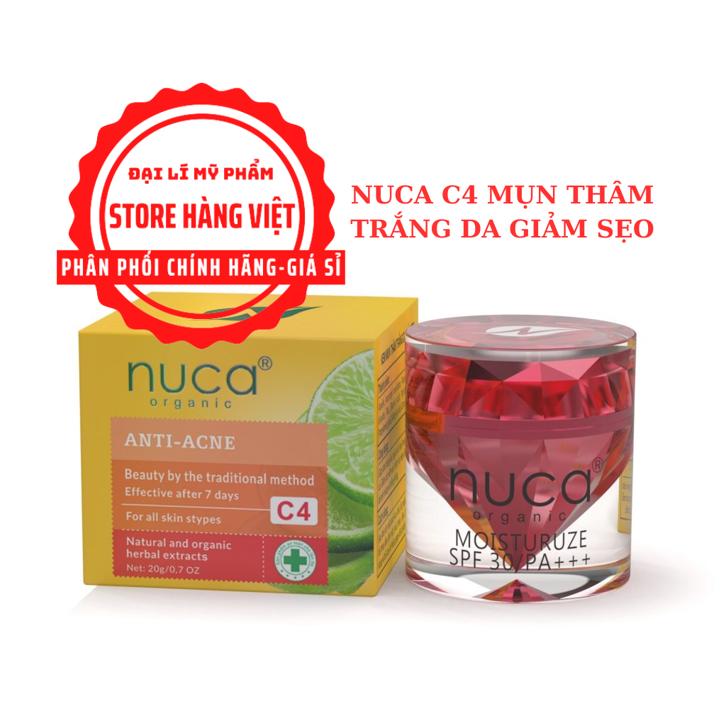 KEM NUCA C4 - KEM MỤN THÂM TRẮNG DA GIẢM SẸO NUCA C4 - KEM NUCA MỤN THÂM TRẮNG DA GIẢM SẸO C4
