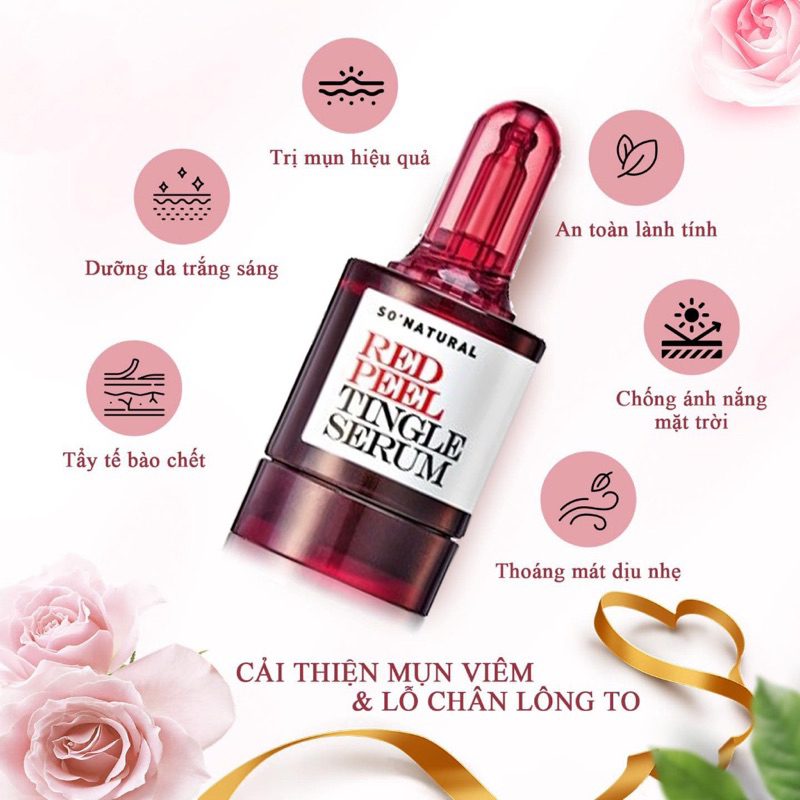 Peel Da Sinh Học Red Peel Tingle Serum 10ml Giúp Tái Tạo Tẩy Da Chết Dương Trắng Da Mịn Màng Căng Bóng