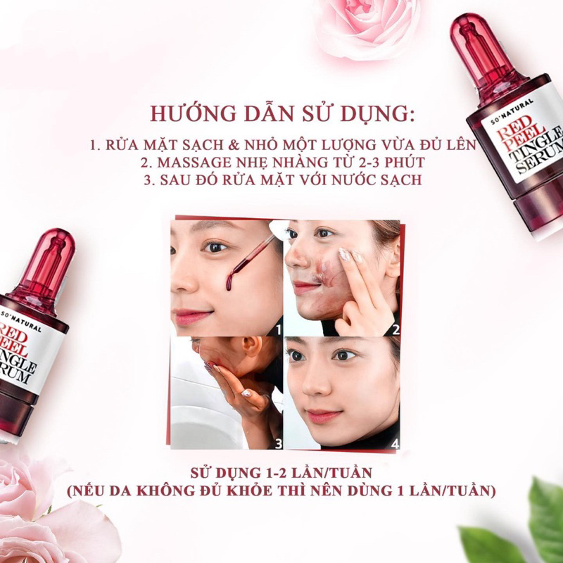 Peel Da Sinh Học Red Peel Tingle Serum 10ml Giúp Tái Tạo Tẩy Da Chết Dương Trắng Da Mịn Màng Căng Bóng
