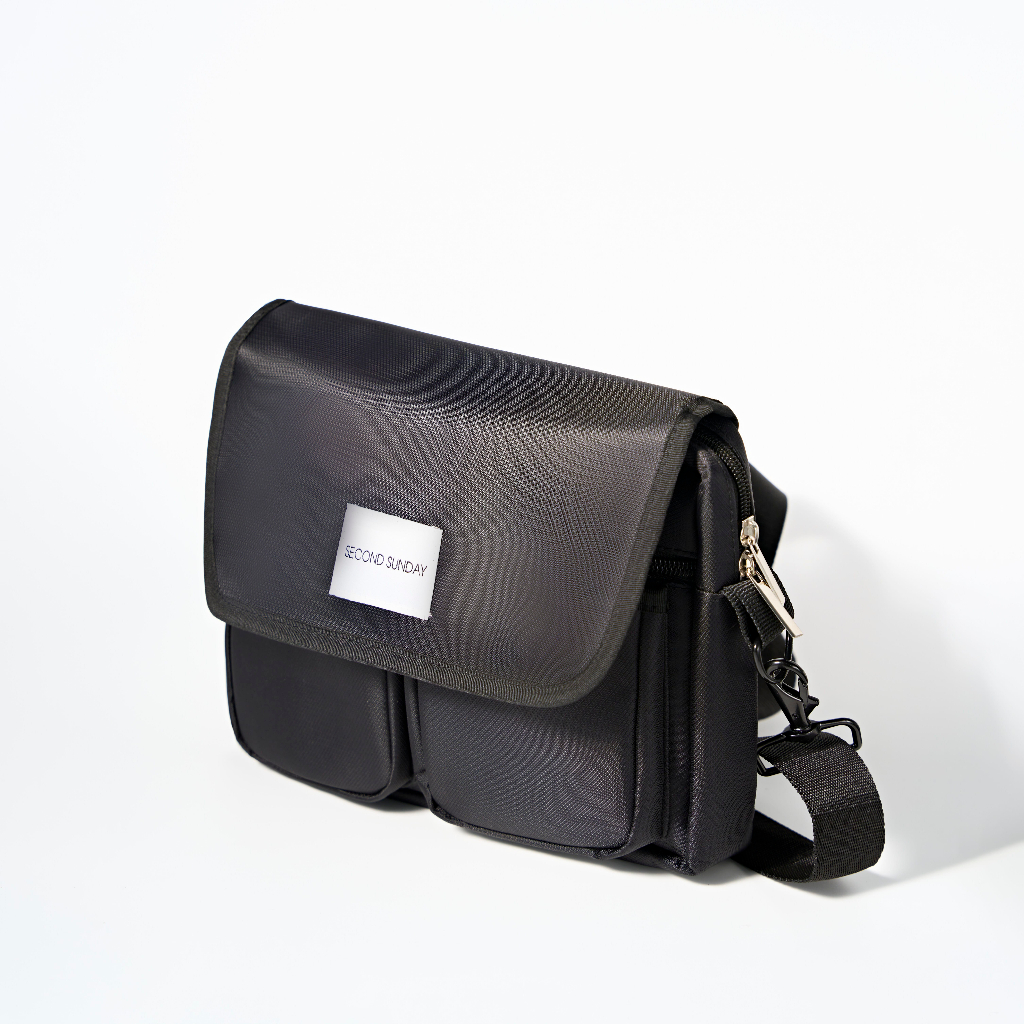 Túi đeo chéo Second Sunday Crossbody Double Box Messenger Bag SA06/ ĐEN