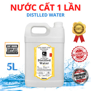 5 LÍT NƯỚC CẤT 2 LẦN, NƯỚC CẤT 1 LẦN LOẠI 1, NƯỚC SIÊU TINH KHIẾT, DOUBLE-DISTILLED WATER SAVONA