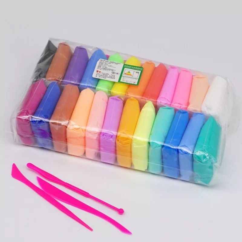combo 12 cục đất sét tự khô, kèm dụng cụ, giúp bé nặng hình theo ý thích