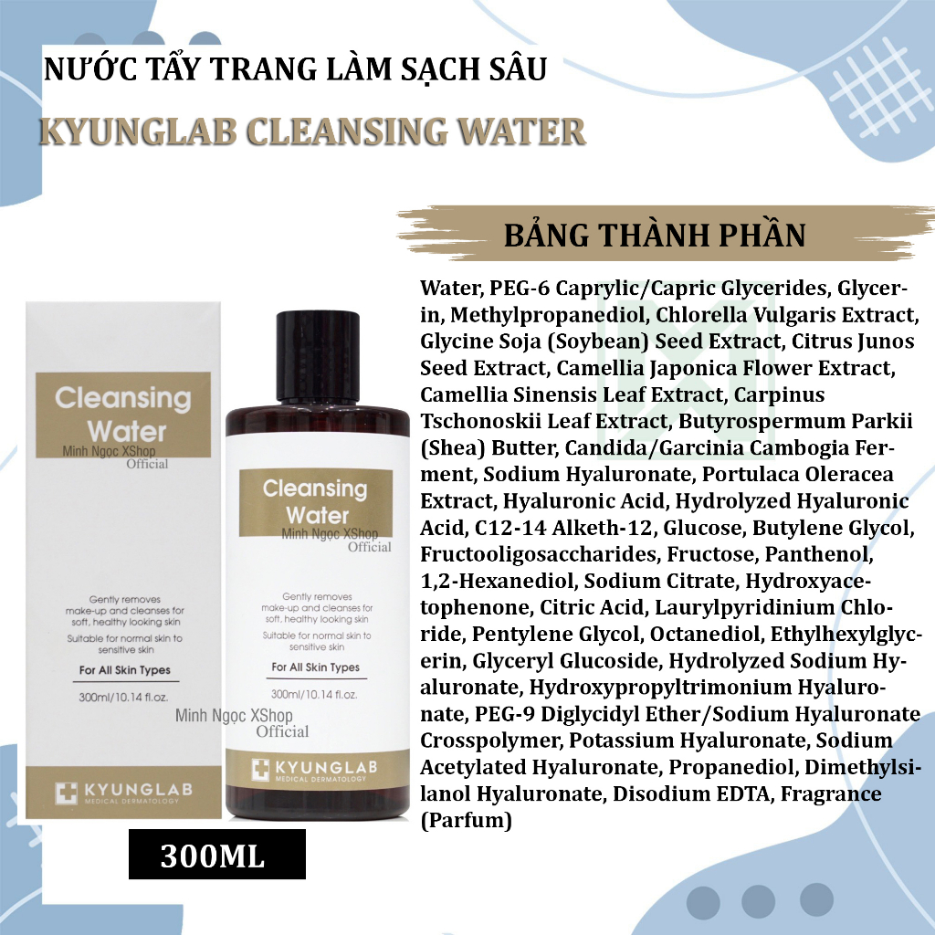 Nước tẩy trang sạch sâu KyungLab Cleansing Water 300ML