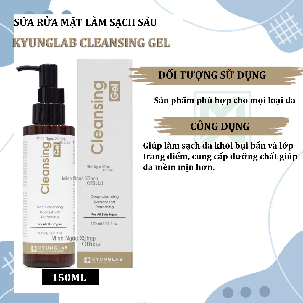 Combo sữa rửa mặt, tẩy trang làm sạch sâu KyungLab Cleasing 150ML - 300ML