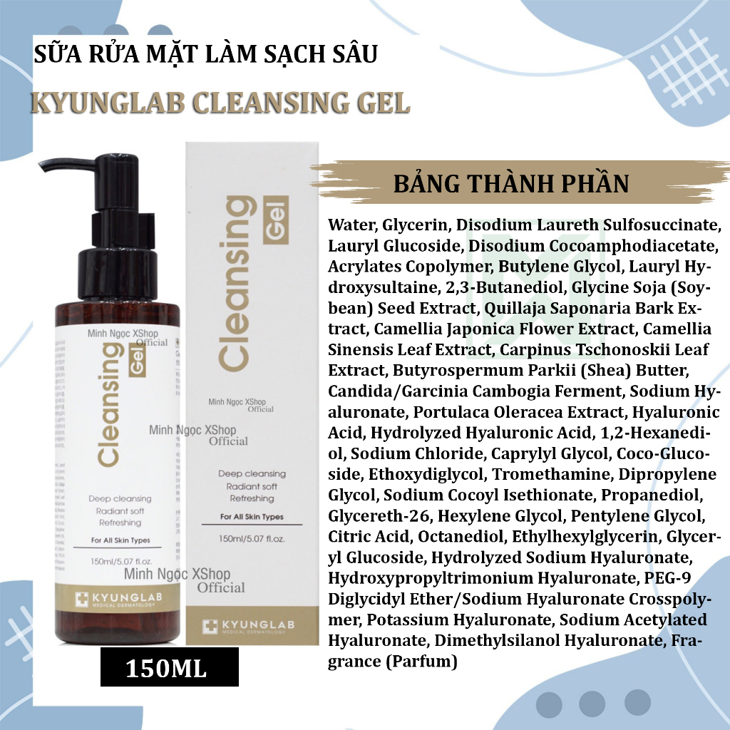 Sữa rửa mặt làm sạch sâu KyungLab Cleansing Gel 150ML