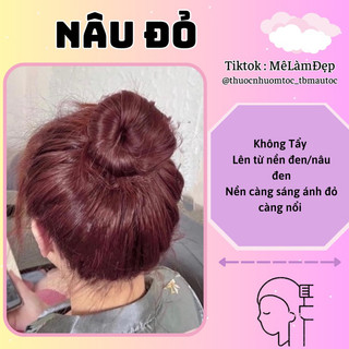Thuốc nhuộm tóc màu nâu đỏ | không tẩy