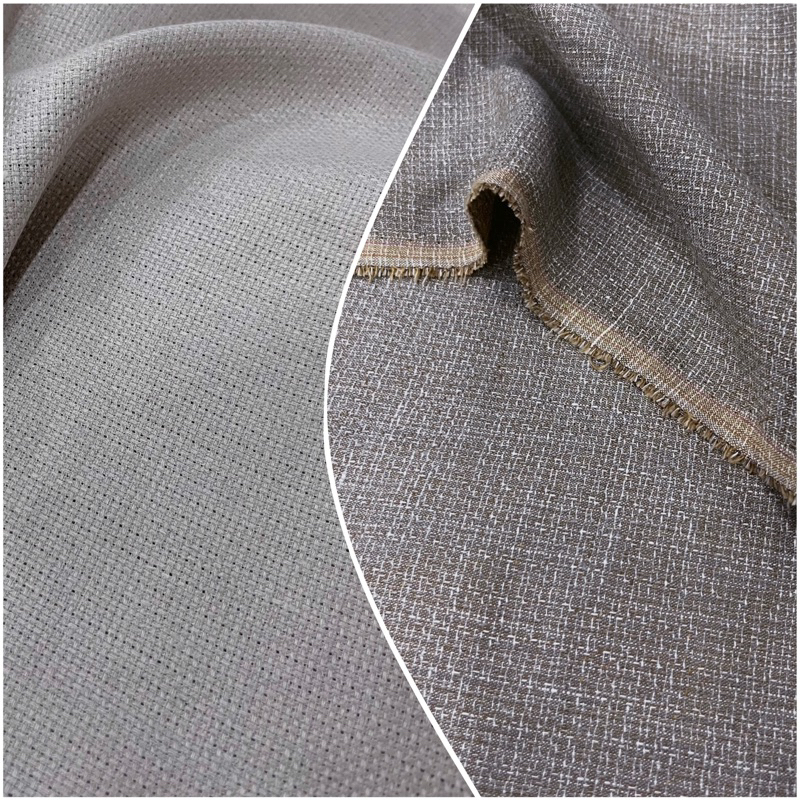 Vải Linen Tưng Bố Dày Vừa Màu Nâu Cát và Be Xám Mềm Có Độ Rũ Khổ 1m45