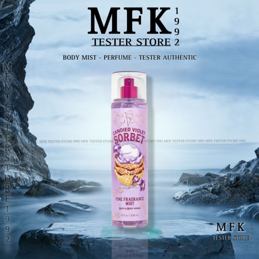 | 𝐌𝐅𝐊𝐒𝐓𝐎𝐑𝐄 | Xịt thơm body CANDIED VIOLET SORBET bath& bodywork Ⓜ.Ⓕ.Ⓚ -