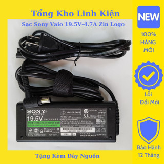 Sạc sony vaio 19v-4.7a logo sony zin adapter sony 90w tặng kèm dây nguồn