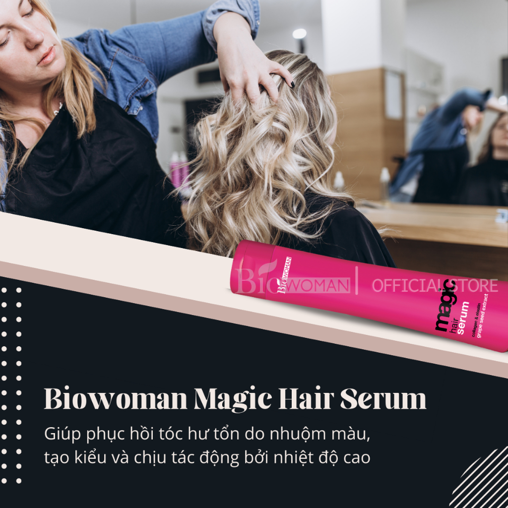 Serum nuôi dưỡng tóc bảo vệ tóc Biowoman Magic Hair bảo vệ tóc khỏi tác động của nhiệt độ cao 250ml Thái Lan