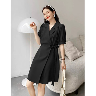 Đầm cổ vest thắt eo 4 màu (kèm hình thật)