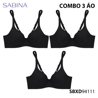 Combo 3 Áo Lót Có Gọng Mút Mỏng Bản Dây Áo Lớn Phù Hợp Người Ngực To Màu Trơn Perfect Bra by Sabina SBXD94111