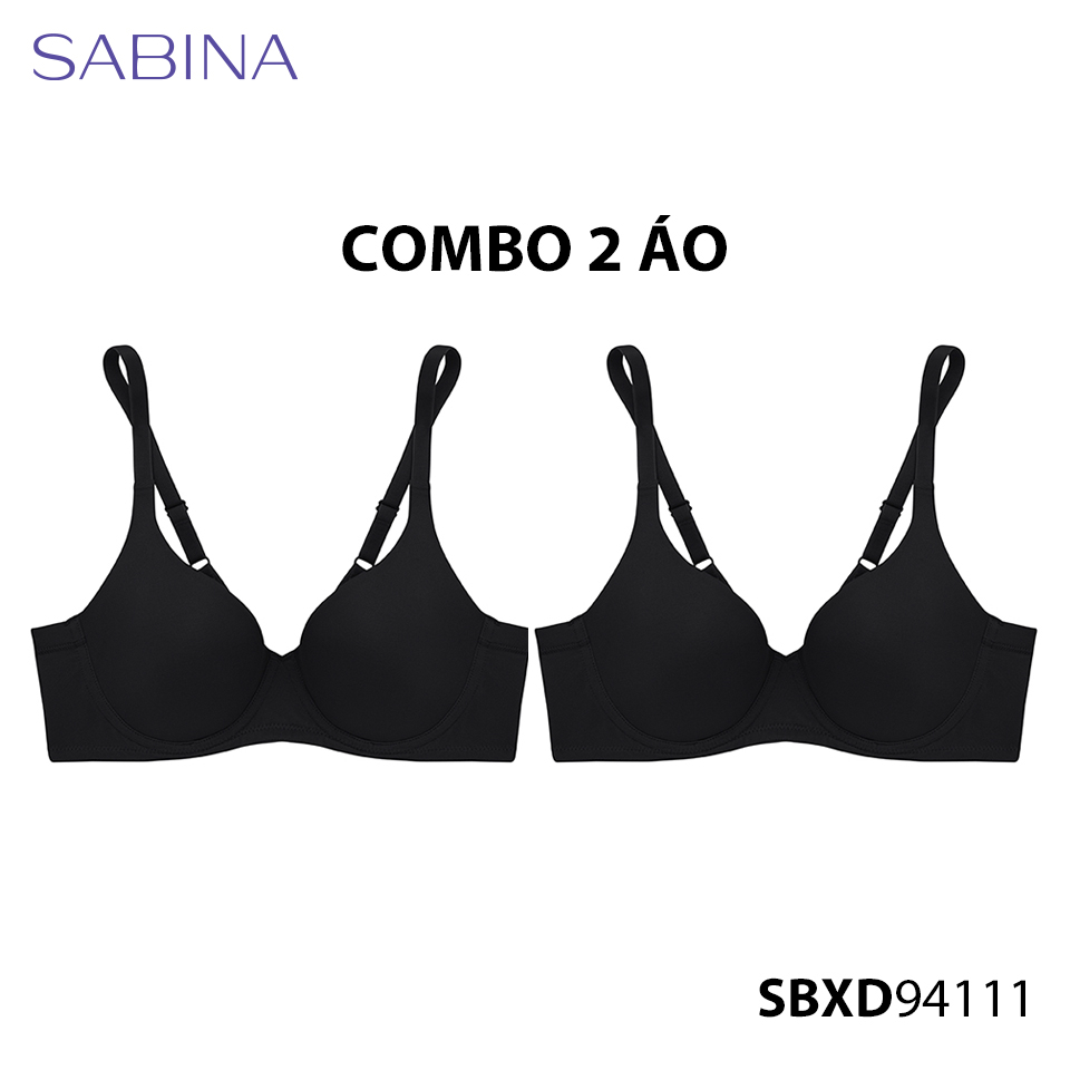 Combo 2 Áo Lót Có Gọng Mút Mỏng Bản Dây Áo Lớn Phù Hợp Người Ngực To Màu Trơn Perfect Bra by Sabina SBXD94111