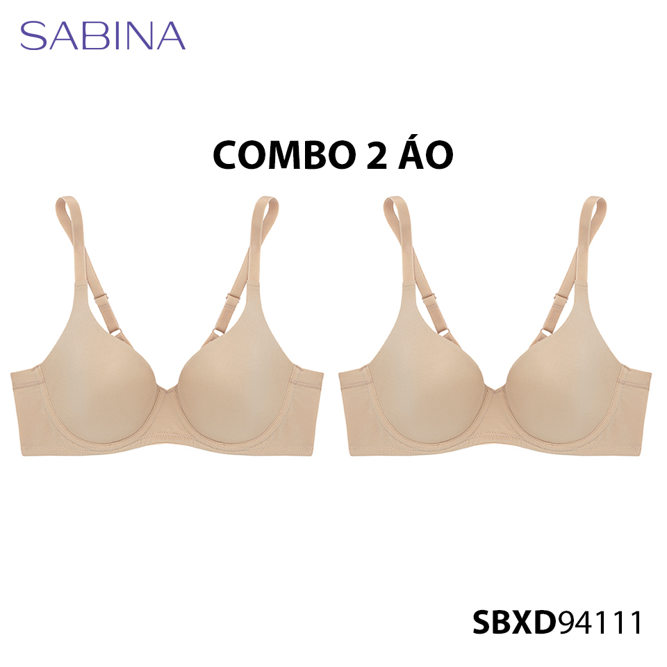 Combo 2 Áo Lót Có Gọng Mút Mỏng Bản Dây Áo Lớn Phù Hợp Người Ngực To Màu Trơn Perfect Bra by Sabina SBXD94111