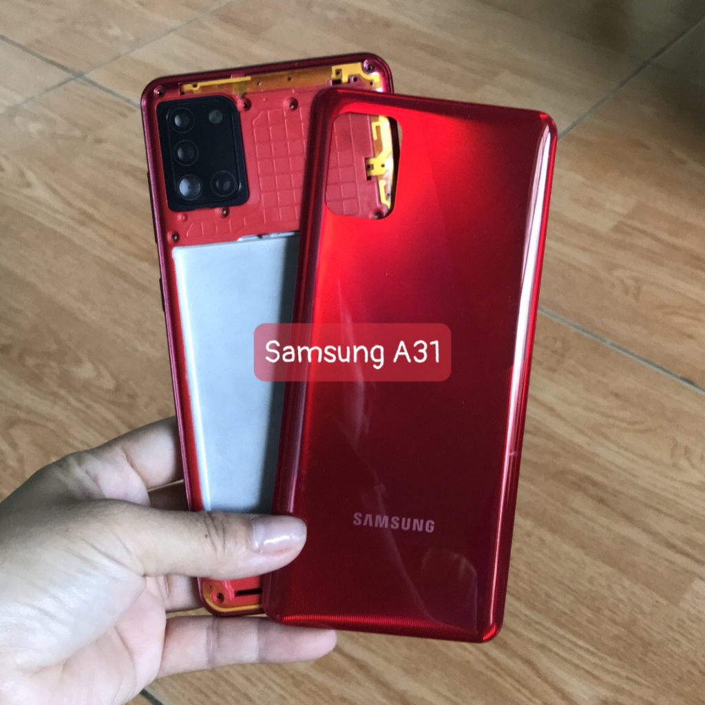 Bộ vỏ sườn samsung A31 zin